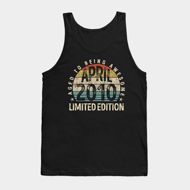 Vintage April 2010 Classic 11 Years Old 2010 Birthday Tank Top by TeeBlade